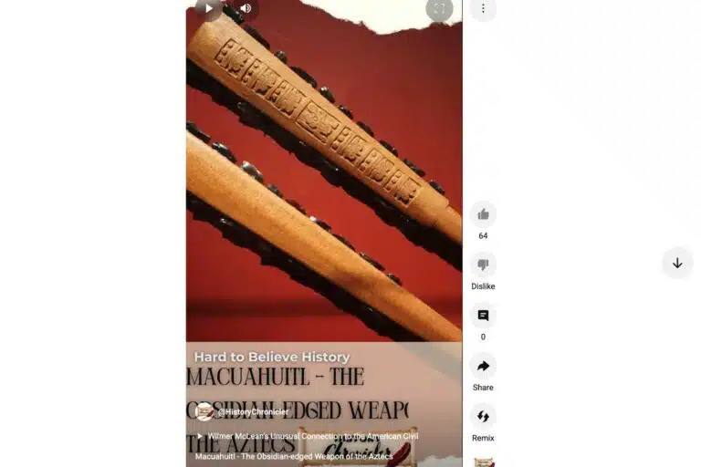 Macuahuitl - The Obsidian-edged Weapon of the Aztecs