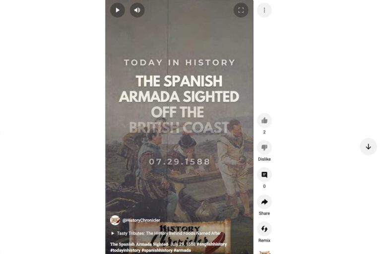 [Video] 𝐓𝐡𝐞 𝐒𝐩𝐚𝐧𝐢𝐬𝐡 𝐀𝐫𝐦𝐚𝐝𝐚 𝐒𝐢𝐠𝐡𝐭𝐞𝐝- July 29, 1588