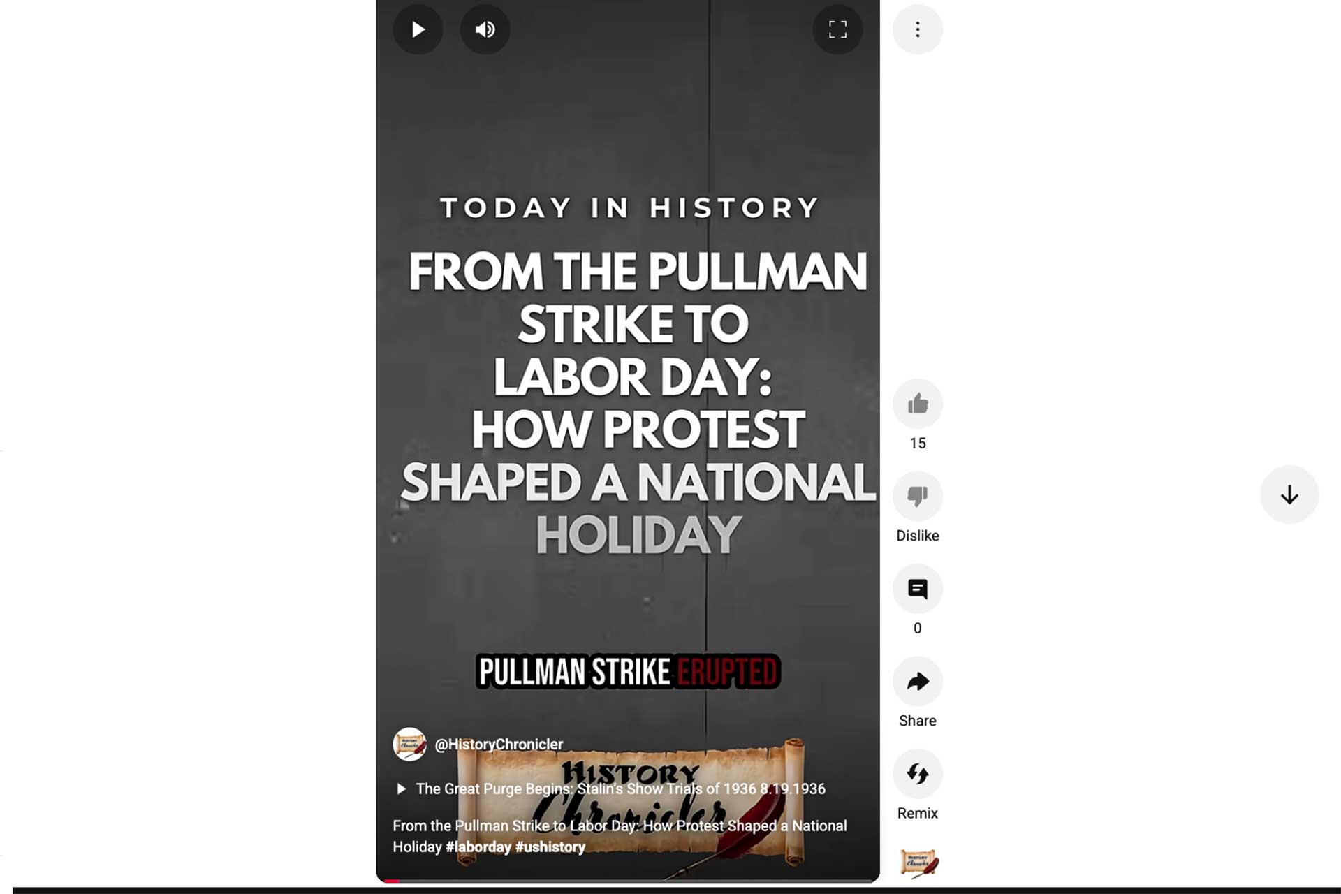 [Video] Today in History: From the Pullman Strike to Labor Day