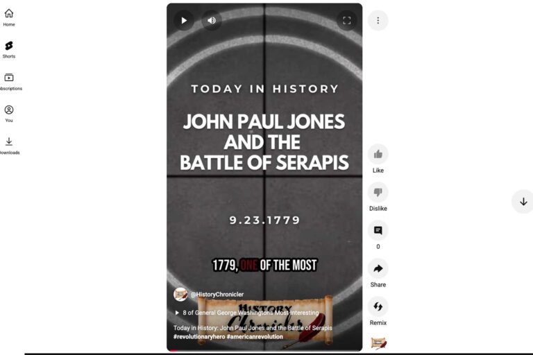 [Video] John Paul Jones and the Battle of Serapis 9.23.1779