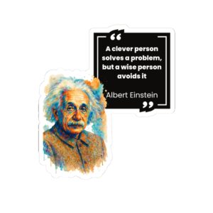 Inspirational Albert Einstein Quote Kiss-Cut Stickers