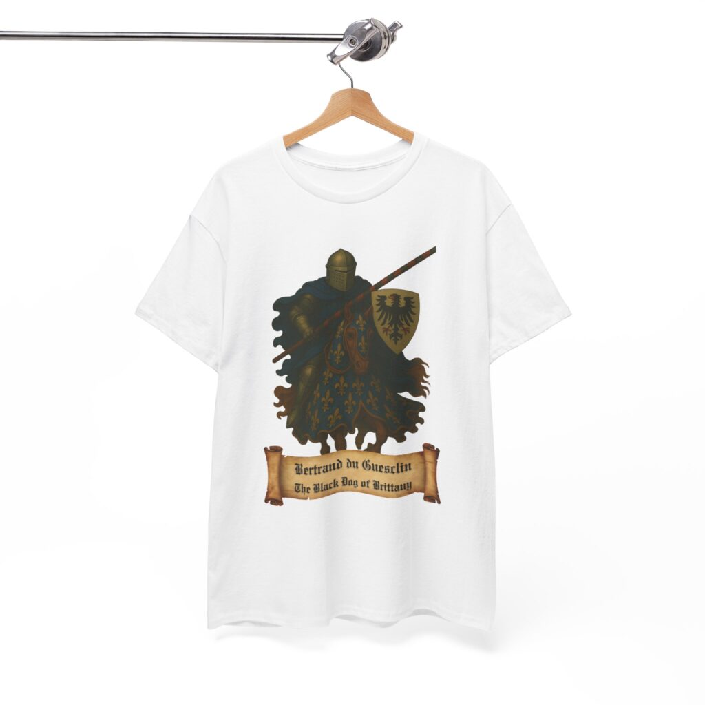 Bertrand du Guesclin - Black Dog of Brittany - Unisex Heavy Cotton Tee