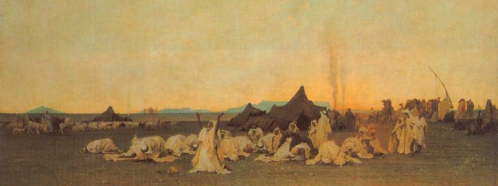 Evening Prayer in the Sahara - Gustave Guillaumet 1863