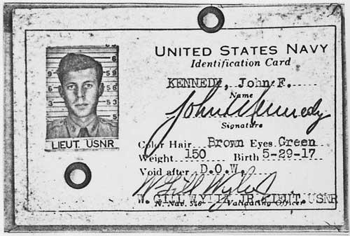 John F Kennedy Military Card